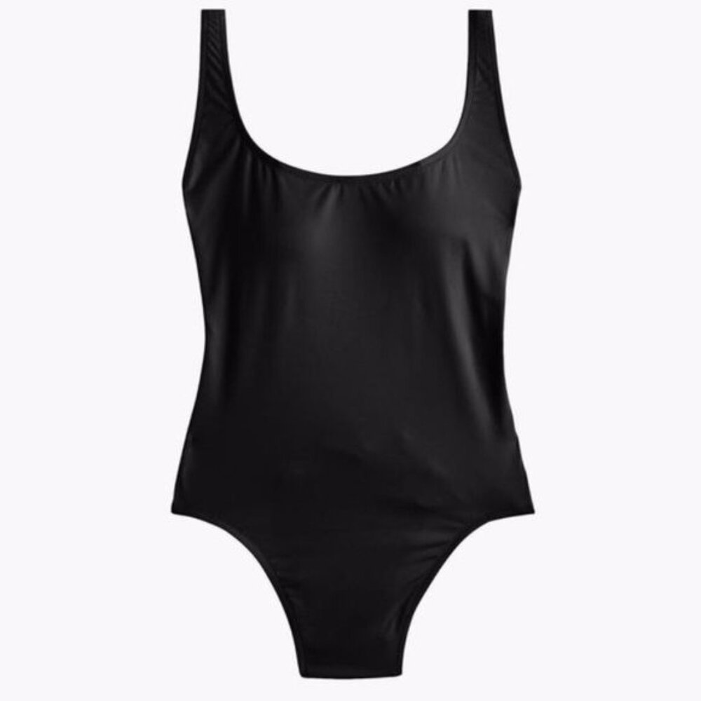 J. Crew Plunging Scoopback One-piece Swimsuit Size 16 NWT